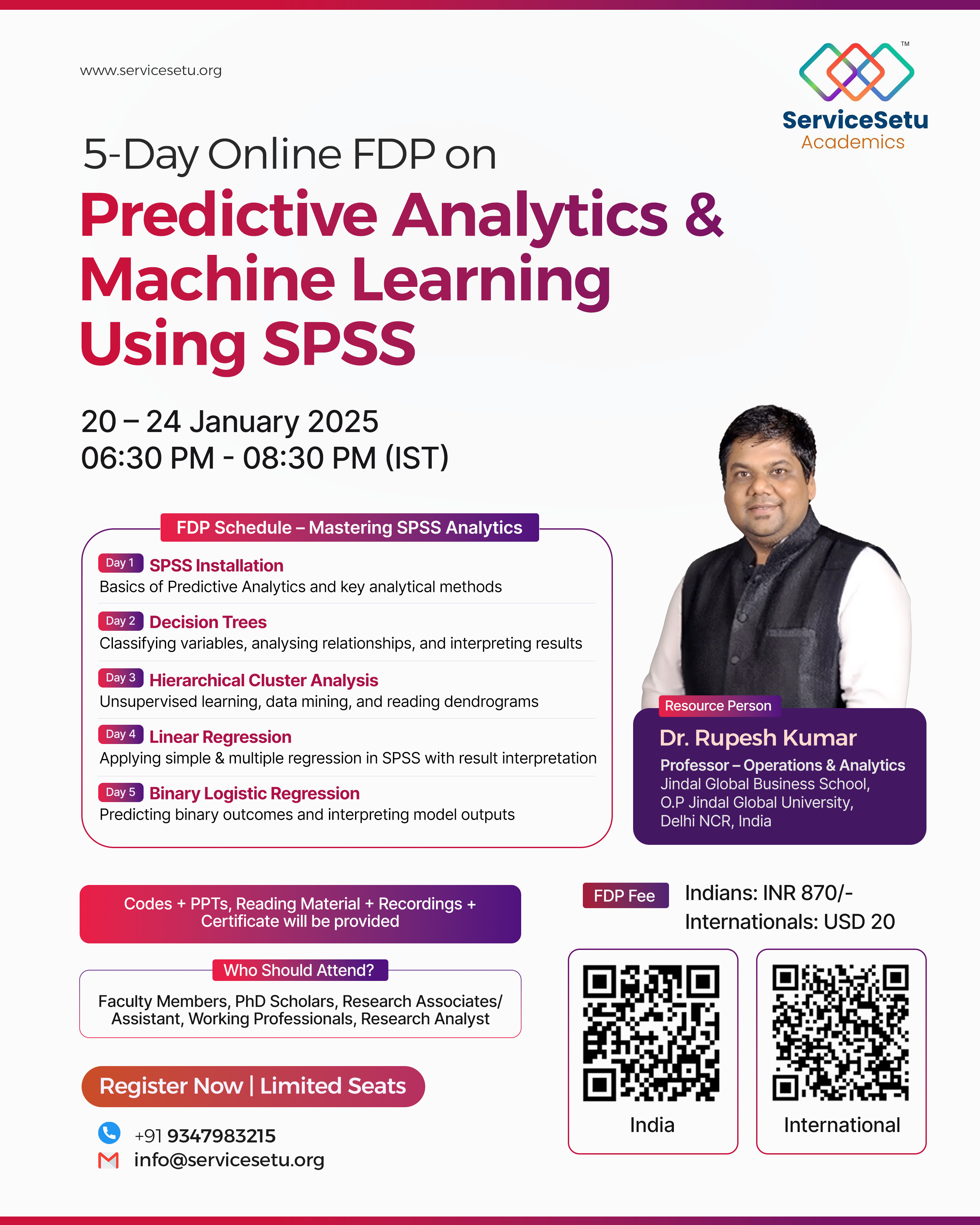Predictive Analytics & Machine Learning Using SPSS | Dr. Rupesh Kumar - O.P. Jindal Global University, Delhi-NCR