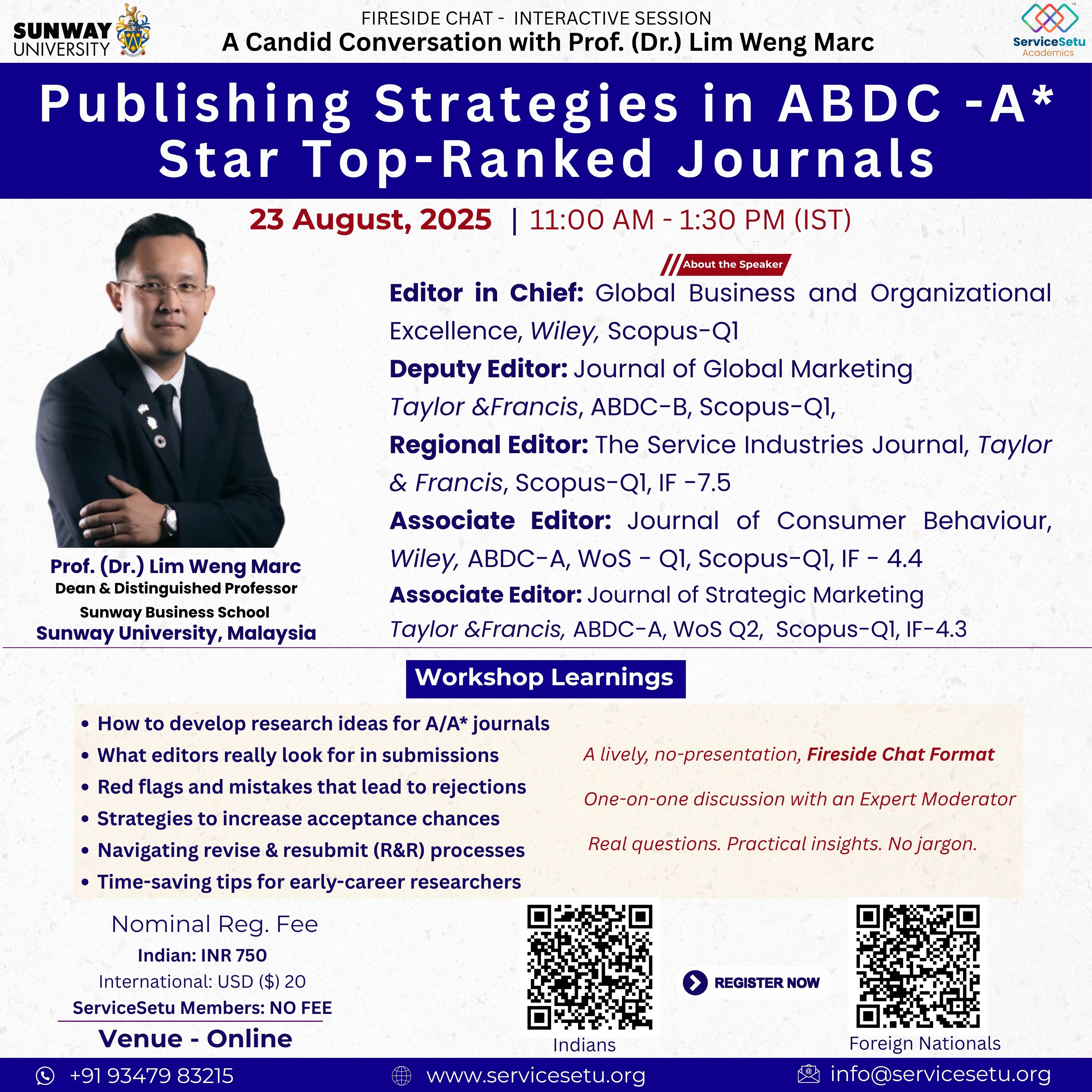 Publishing Strategies for ABDC-A* top ranked Journals by Prof. Lim Editor in Chief