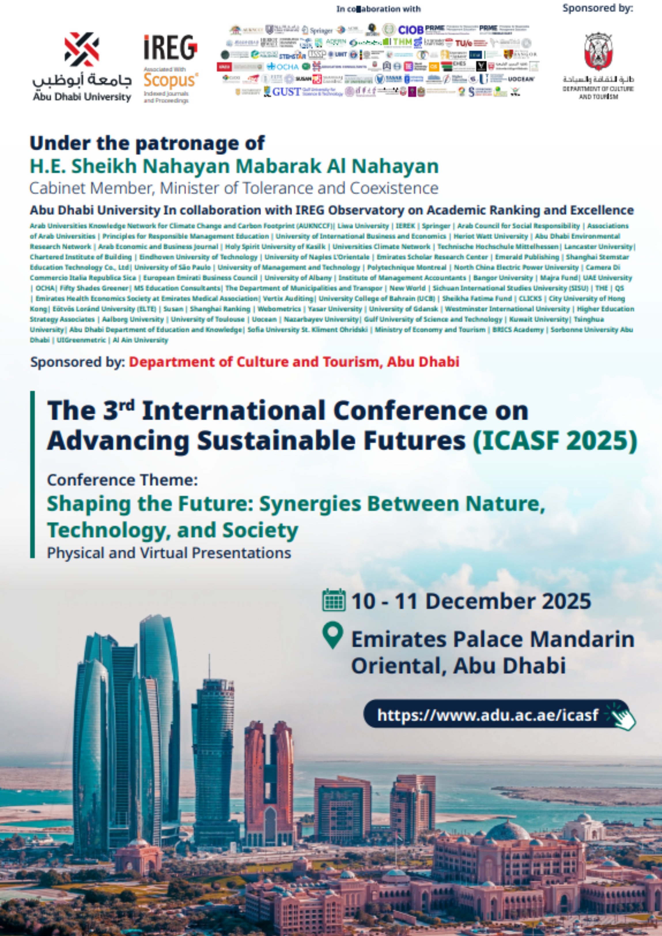  Call for Papers: 3rd International Conference on Advancing Sustainable Futures, Abu Dhabi University
