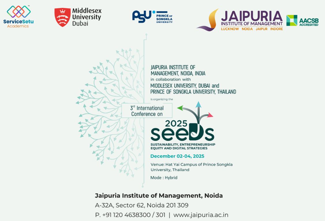 SEEDS 2025 | 3rd International Conference on Sustainability, Entrepreneurship, Equity and Digital Strategies, Prince of Songkla University, Thailand