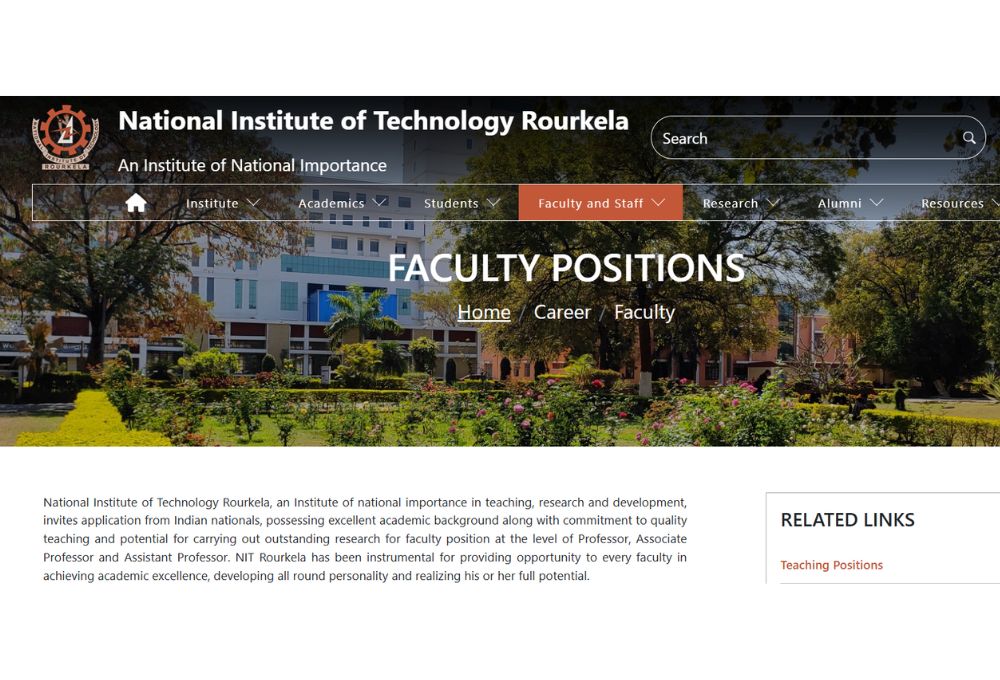 Faculty Position (ad hoc) at NIT Rourkela