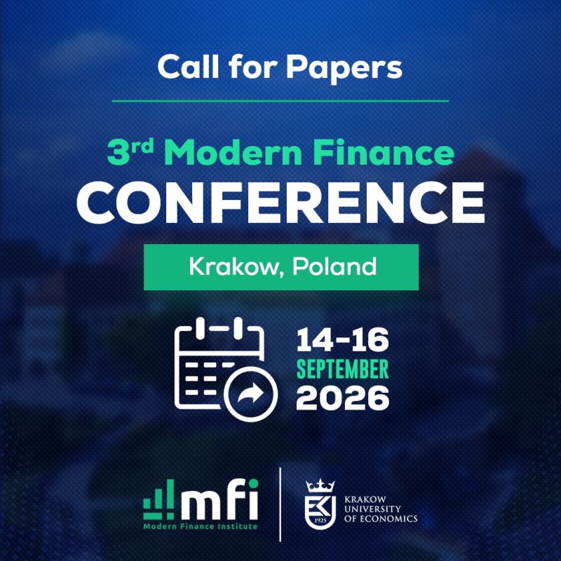  Call for Papers – 3rd Modern Finance Conference 2026 | Krakow, Poland