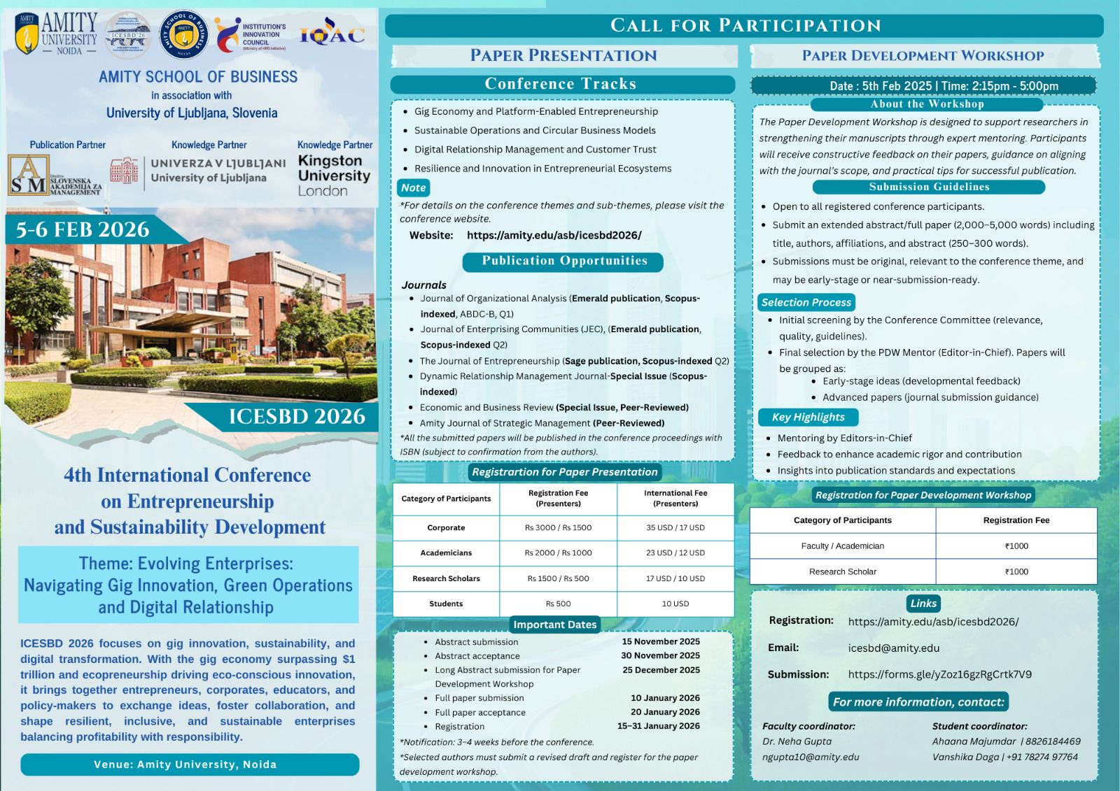 Conference Alert - 4th International Conference on Entrepreneurship and Sustainability Development 