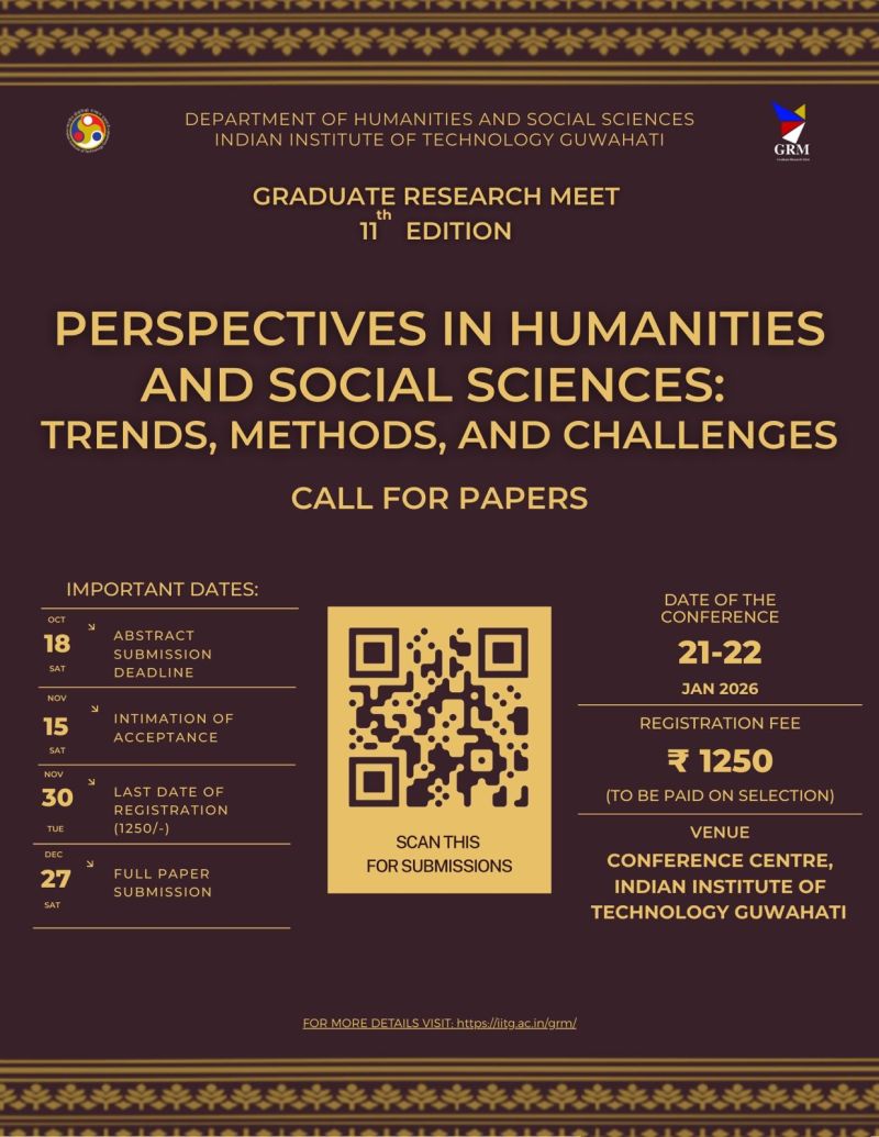 Call for Papers | Graduate Research Meet (GRM) 2026 at IIT Guwahati
