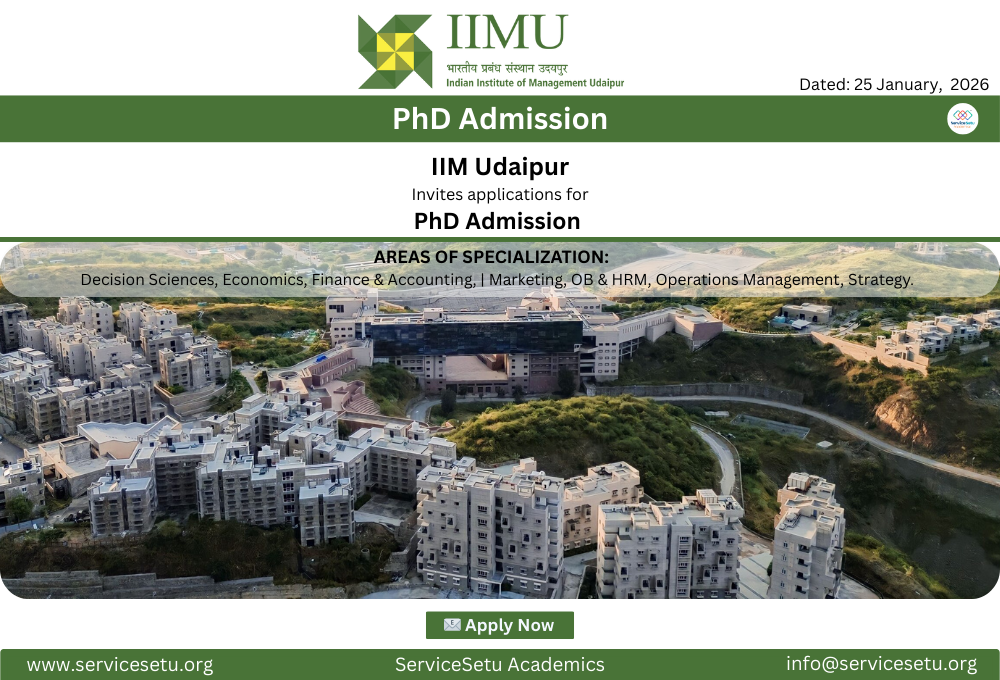 Doctoral Programme in Management at IIM Udaipur