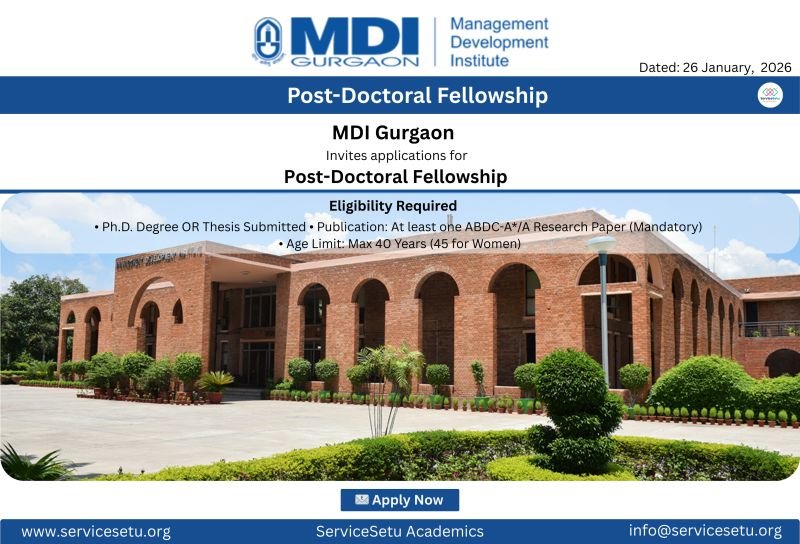 Post-Doctoral Fellowship | MDI Gurgaon