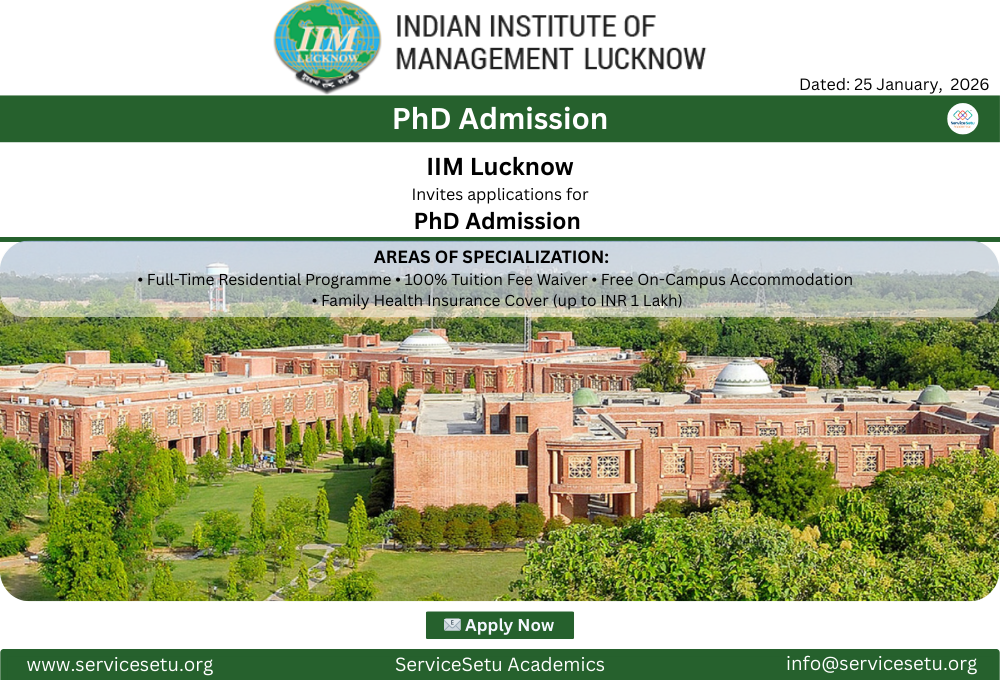 Doctoral Programme in Management at IIM Lucknow