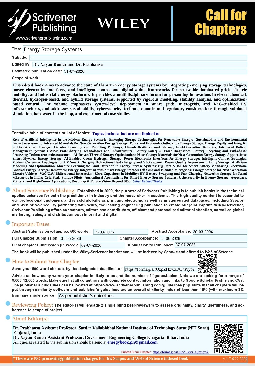 Energy Storage Systems