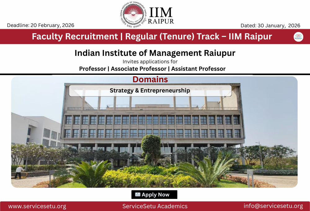 Faculty Recruitment – Regular (Tenure) Track